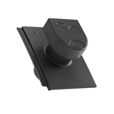 Tvarovka pro odvětrání Horizont Ø 125 - 150 mm Břidlicově černá